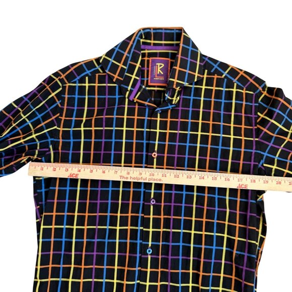 Robert Lewis Long Sleeve Downtown Check Button-Up Shirt Men's Large Multicolor - Picture 6 of 6